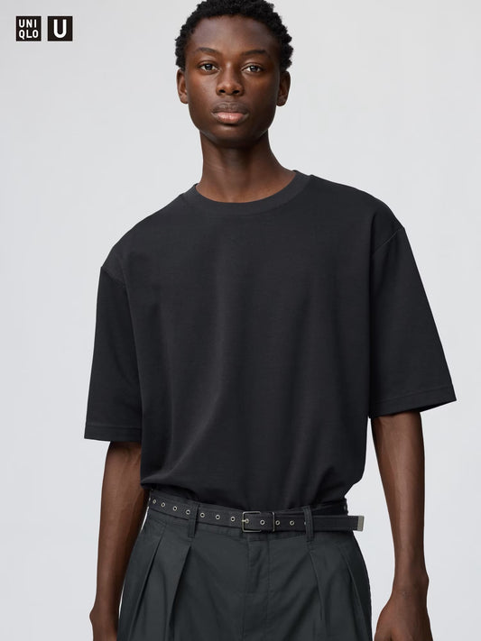 Uniqlo AIRism Cotton Oversized Crew Neck T-Shirt
